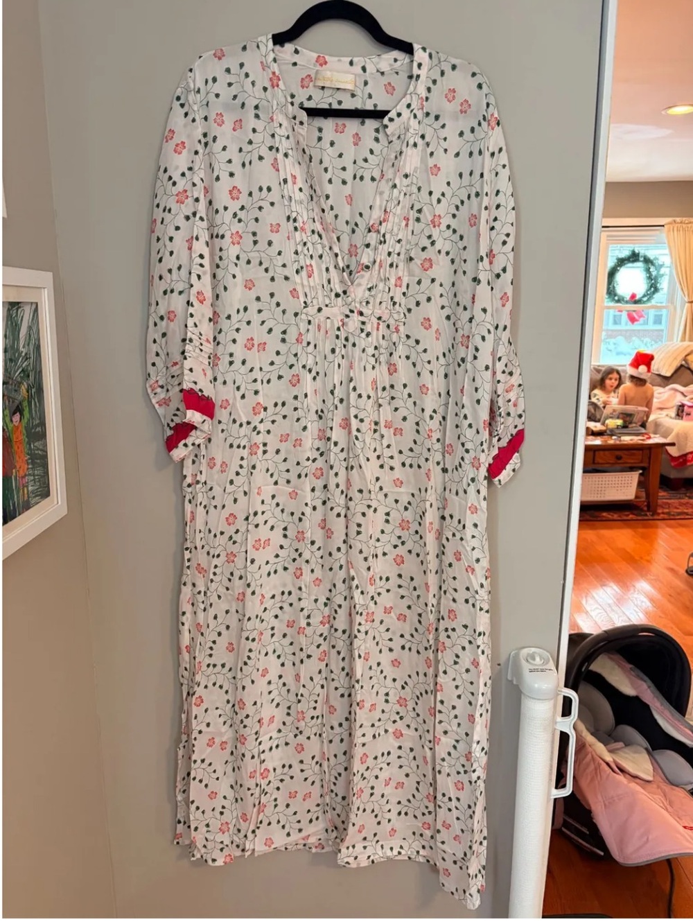 Natalie Martin sammi maxi Dress with Pink Floral Print